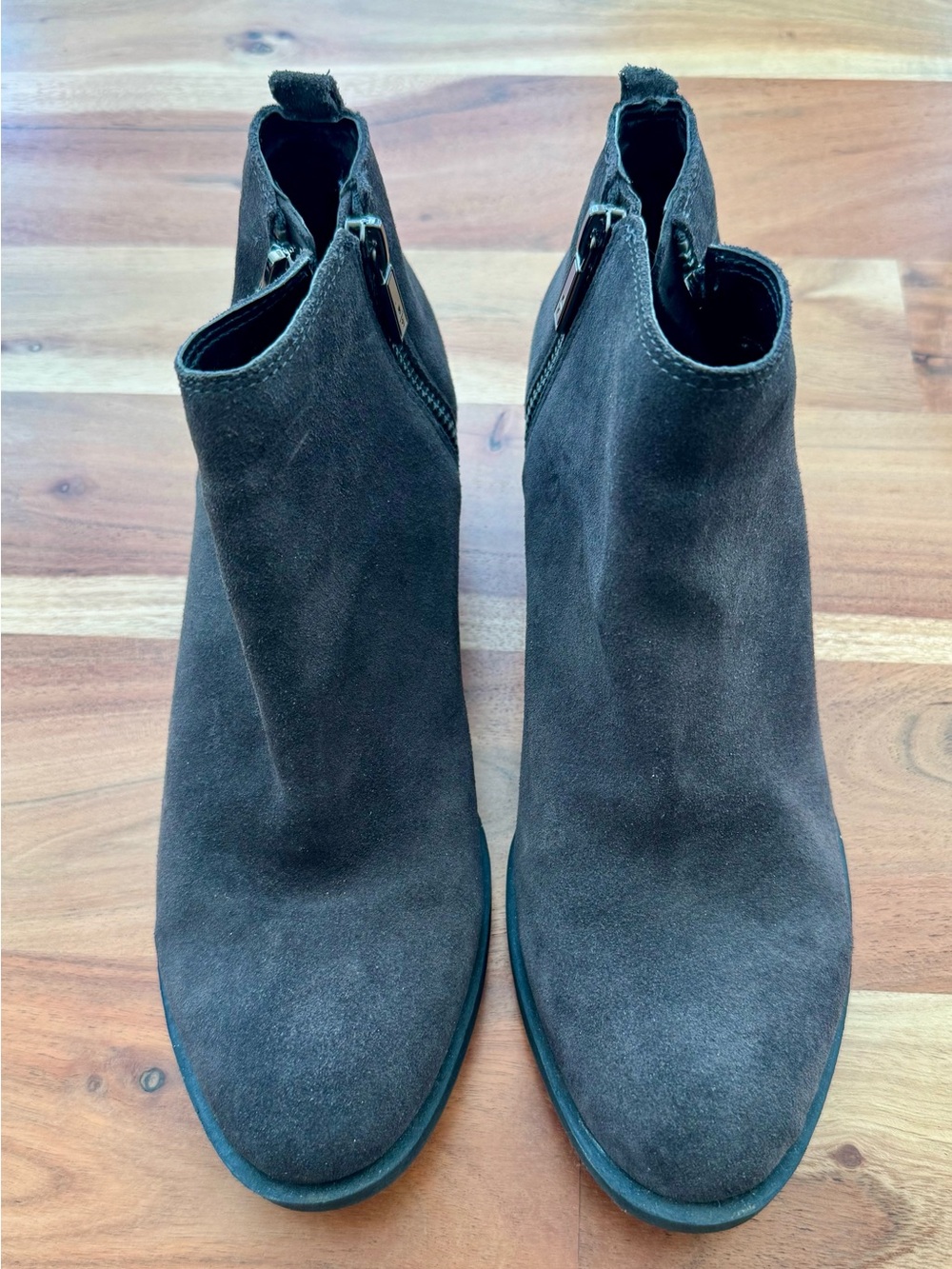 Kenneth Cole Charcoal Suede Ankle Booties